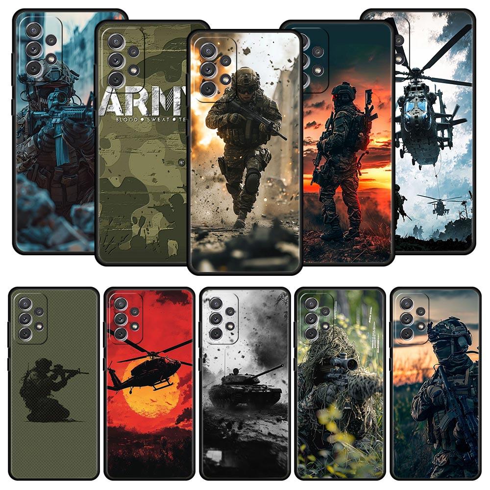 Military Army Special Forces Phone Case For Samsung Galaxy A17 A07 A55 A35 A25 A15 A05 A33 A31 A23 A21s A41 A73 A53 A51 A71Cover