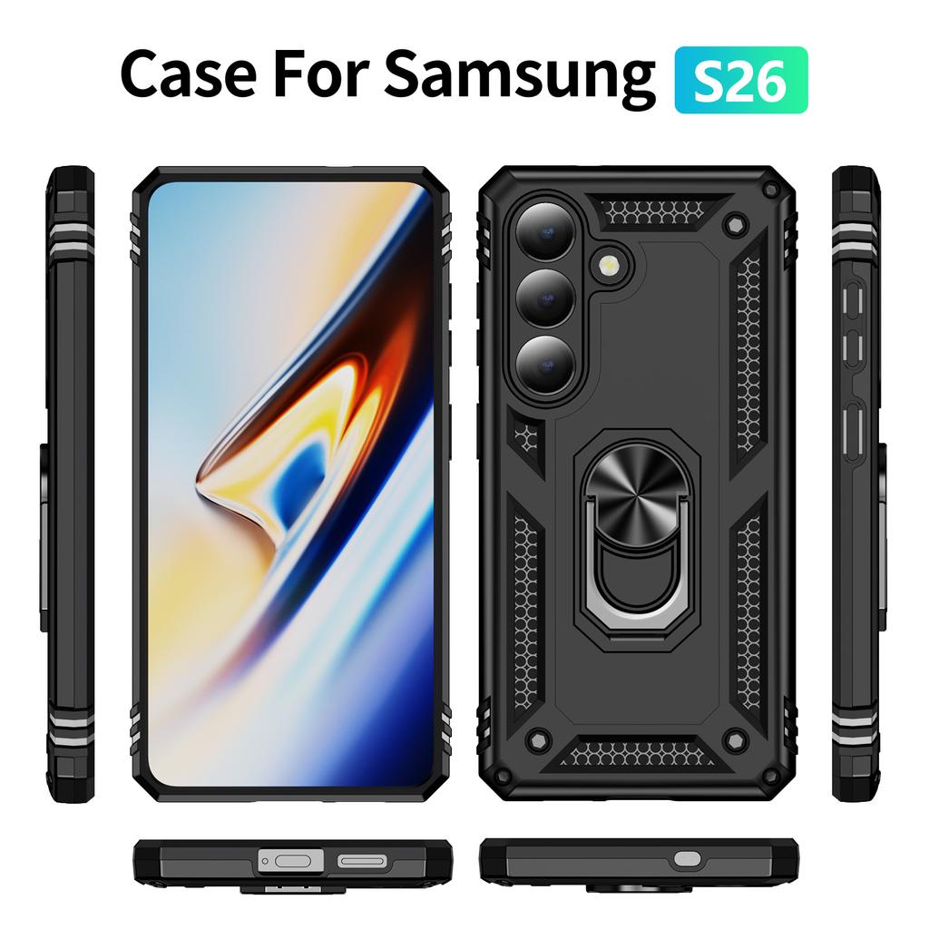 For Samsung Galaxy S26 Case PC + TPU Phone Cover with Kickstand