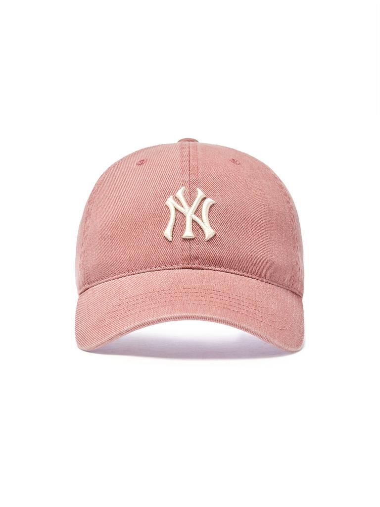 Emelbi Basic Washed Unstructured Ball Cap Ny (Coral)