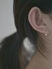 Lucore Silver 925 Little Piece Cubic & Pearl Asymmetrical Earrings