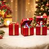 Christmas Ornaments Window Scene Layout Props Luminous Gift Box Gift Bag Music Box Music Box Gift Decoration