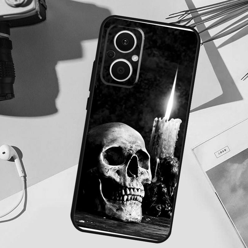 Gothic Fashion Skull Cover For OPPO Reno 12F 11F 13F 14F 8T 7 8 Lite 10 11 12 13 14 OPPO Find X9 X8 X6 X5 Pro Case