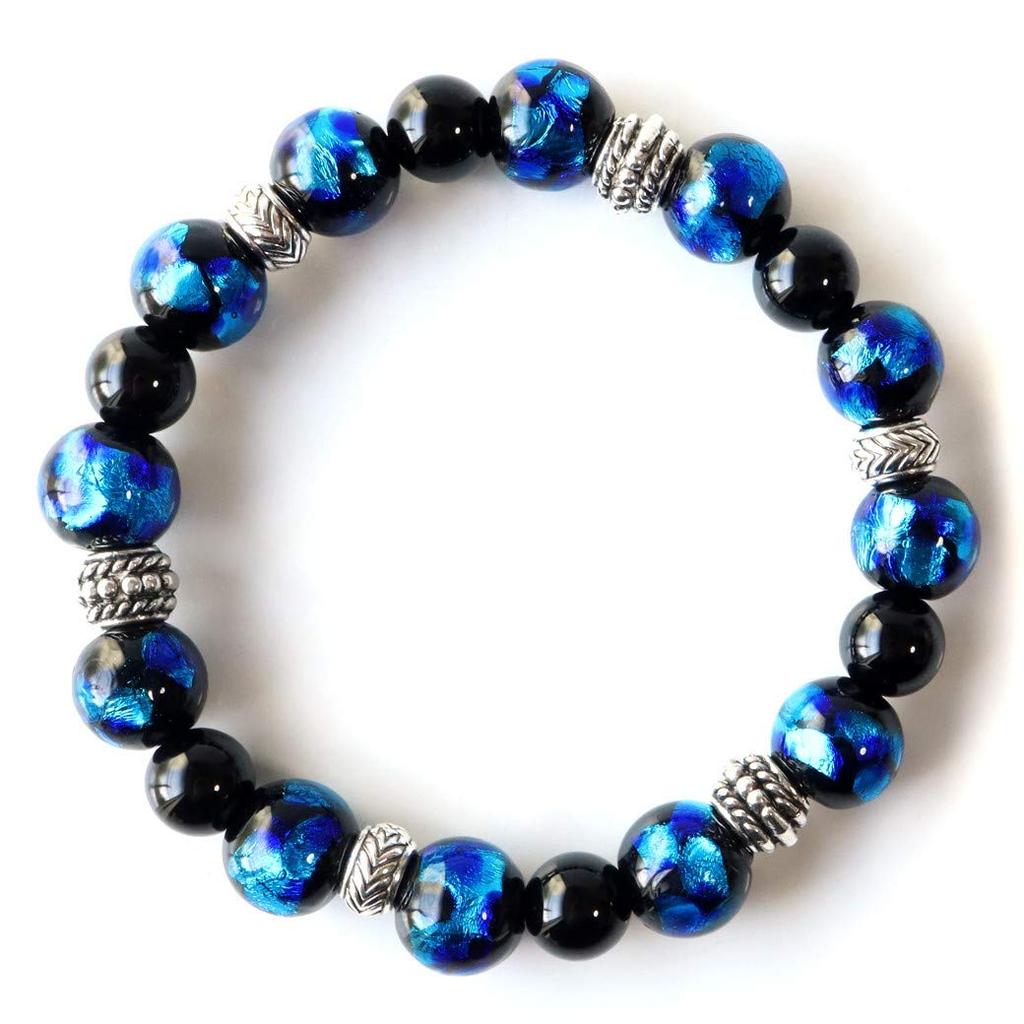 [GOLD STONE] Natural Stone Power Stone Bracelet, Firefly Glass, Onyx Accessory