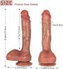 Realistic Silicone Dildo, Feels Like Skin, Huge Size for Clitoral, Vaginal and Anal Stimulation, with Strong Suction Cups, Adult Sex Toys for Women