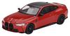 TrueScale Miniatures MINI GT Scale BMW M4 Competition Toronto Red Complete Model 1/64 (G82) Metallic, Left-Hand Drive,