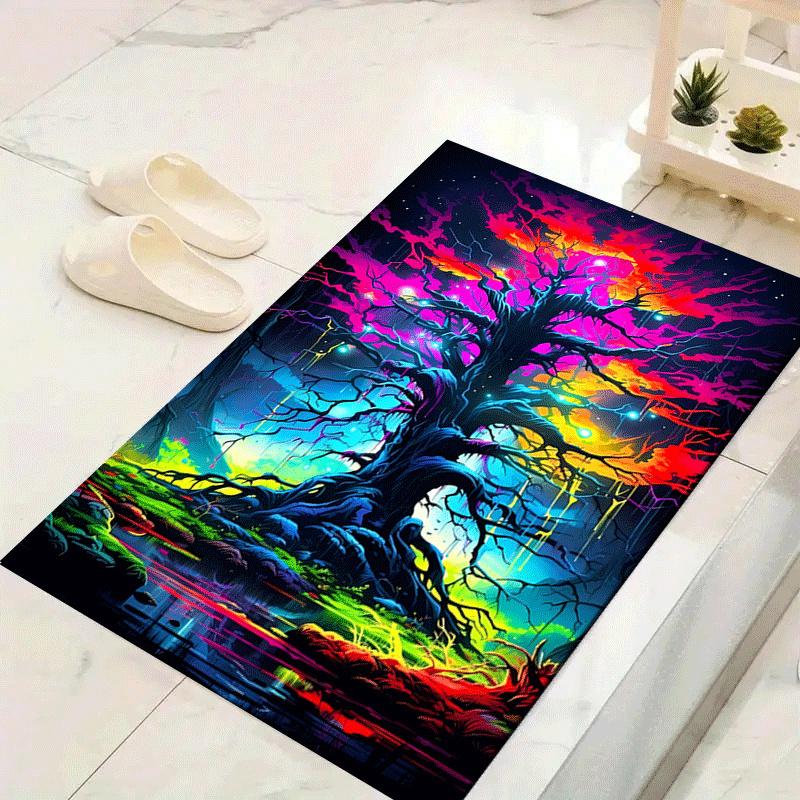 1pc Tree of Life Print, Design Indoor Area Rug - Soft, Anti-Slip, and Durable Gaming Room Decor for Bedroom, Living Room