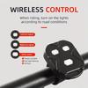 Fanale Posteriore Intelligente Con Telecomando Wireless e Suono, Fanale Posteriore Multifunzionale per Ciclismo Notturno