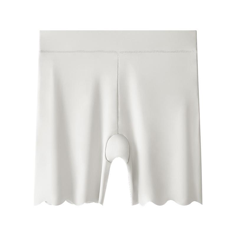 Ice Silk Seamless High Waist Tummy Control Women's Breathable Plus Size Safety Underlayer Pants