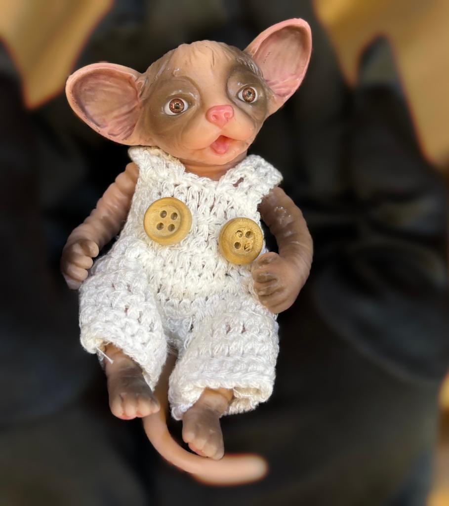 4-5Inch Silicone Cat Reborn Dolls Mini Palm Full Body Soft Silicone Bebe Reborn Doll Toys For Kids Birthday Gifts De Silicona