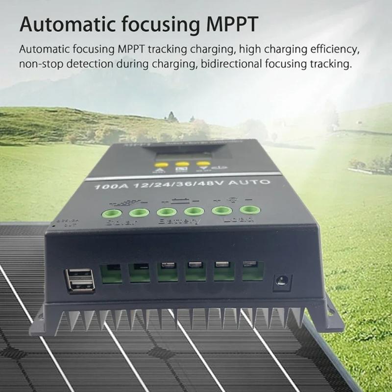 Solar Charge Controllers Portable Accessory for Home Electrical Systems with Sturdy Plastic Materials Enclosures