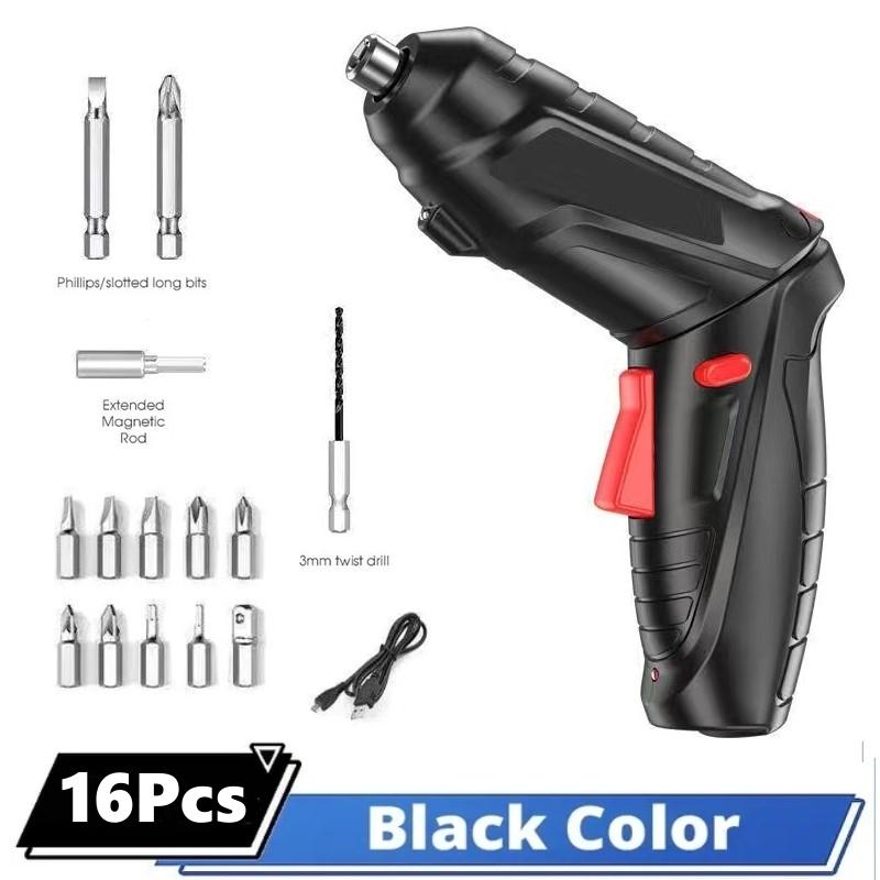 

16 шт. аккумуляторная электрическая отвертка перезаряжаемая литиевая батарея мини-дрель 3,6 В набор электроинструментов для домашнего хозяйства техническое обслуживание ремонт