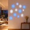6 Blue and 6 Snowflake Wall Lights Set for Indoor Holiday Wall Decorations