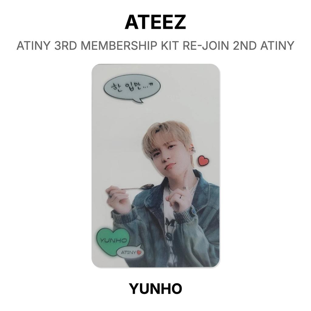 ATEEZ ATINY 3RD MEMBERSHIP KIT RE-JOIN 2ND ATINY Official Photocard