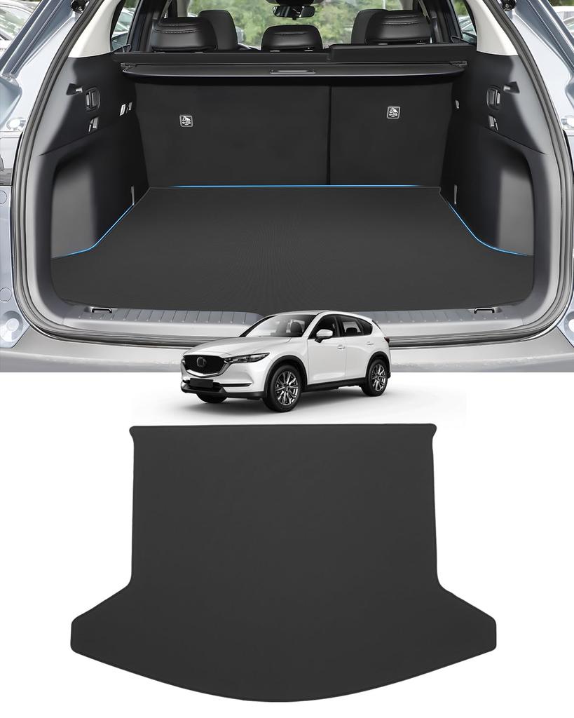 Mixsuper 2D Trunk Luggage Mat for Mazda KF Series Luggage Cargo Waterproof PVC Abrasion Stain Easy Genuine 1 Piece CX-5 (2017.2~), Tray, Mat, Non-Slip