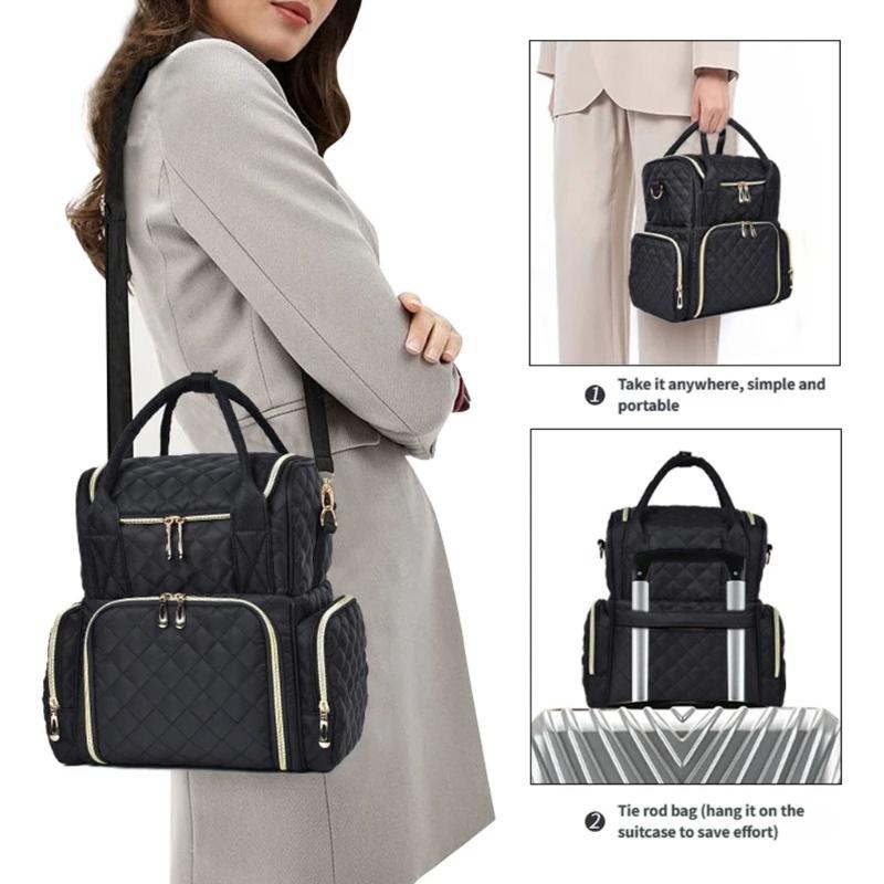 Borsa da Trasporto Professionale per Unghie con Struttura Antiurto e Maniglia per Bagaglio, Perfetta per Contenere 130 Flaconi di Colore Liquido