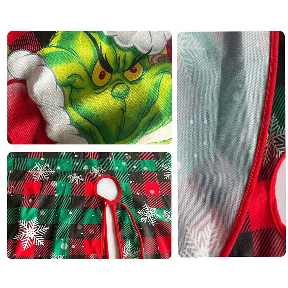 48" Christmas Tree Skirt Base Floor Mat Cover Cartoon GRINCH Xmas Party Ornament