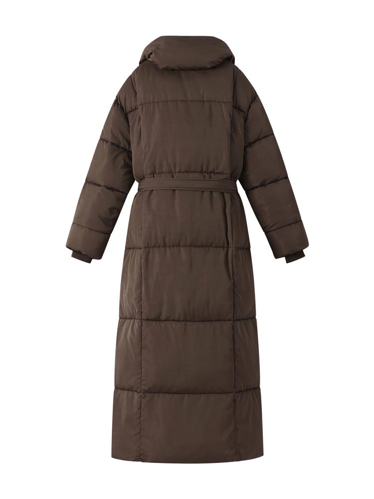 Giacca imbottita da donna con colletto alto e maniche lunghe, tinta unita, lunghezza in vita, calda e alla moda, autunno inverno 2026