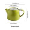 Japanese Style Matte Ceramic Teapot with Stainless Steel Infuser – Wide Range of Colors for Loose Leaf Tea