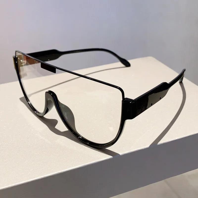 Halbrunde Sonnenbrille Damen Mode Monoblock Outdoor-Brille Vintage Shades Ins Trend Neu UV400 Brillen