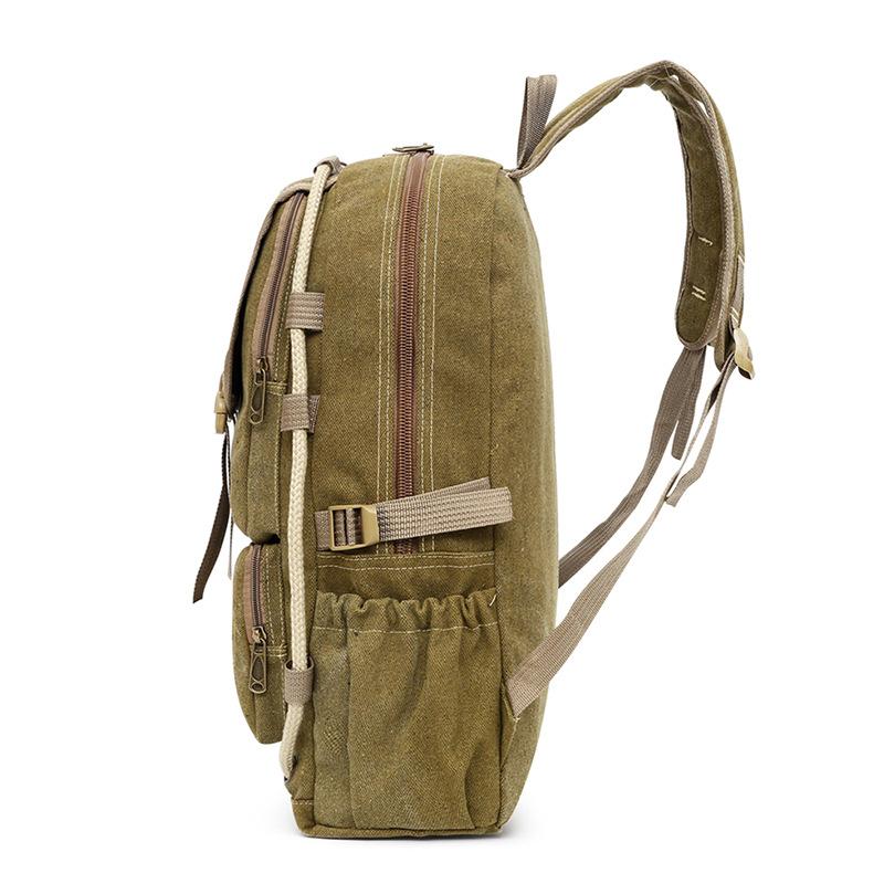 Large Capacity Canvas Retro Backpack Fashion Versatile Trend Backpack Women Outdoor Travel Commuter Computer Backpack Men