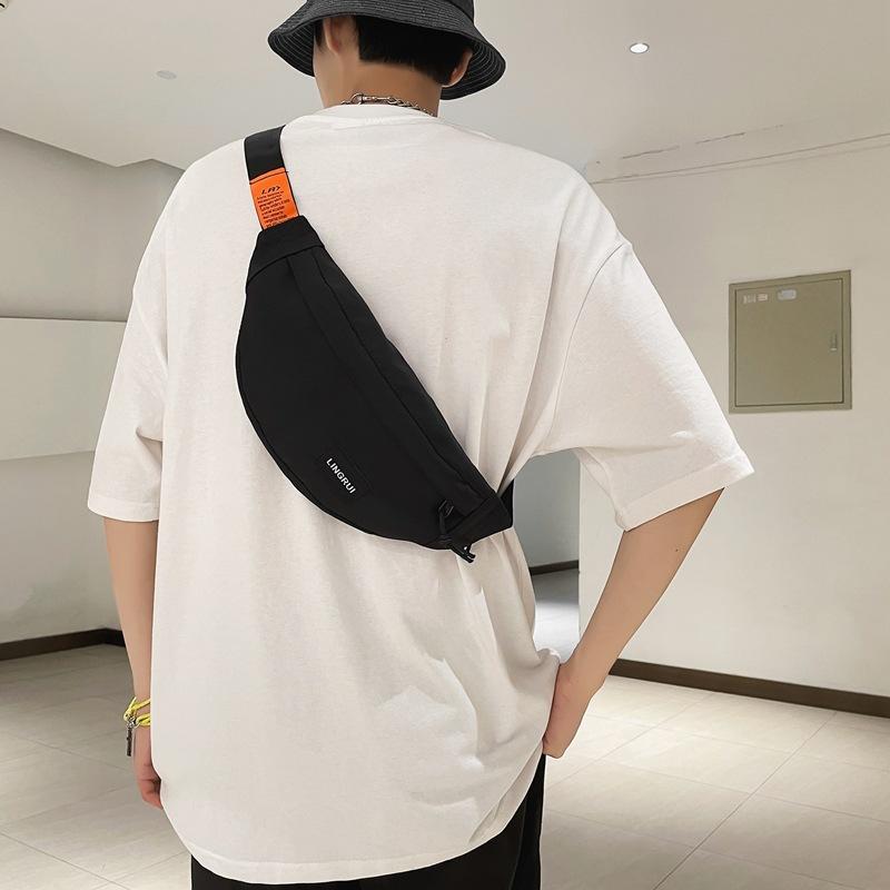 Breast Bag Men'S Casual Messenger Bag Student Small Backpack Sports Satchel Versatile Trendy Fanny Pack Shoulder Bag