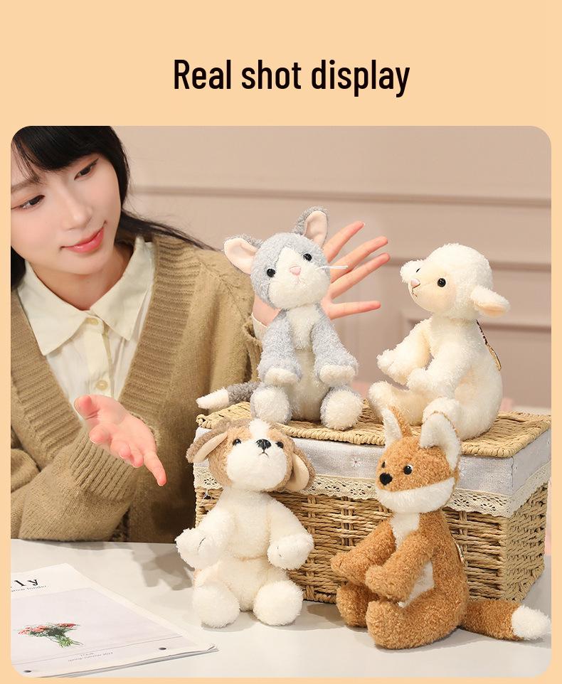 Nordic Style Cute Animal Plush Toy - Sheep, Fox & Puppy Keychain