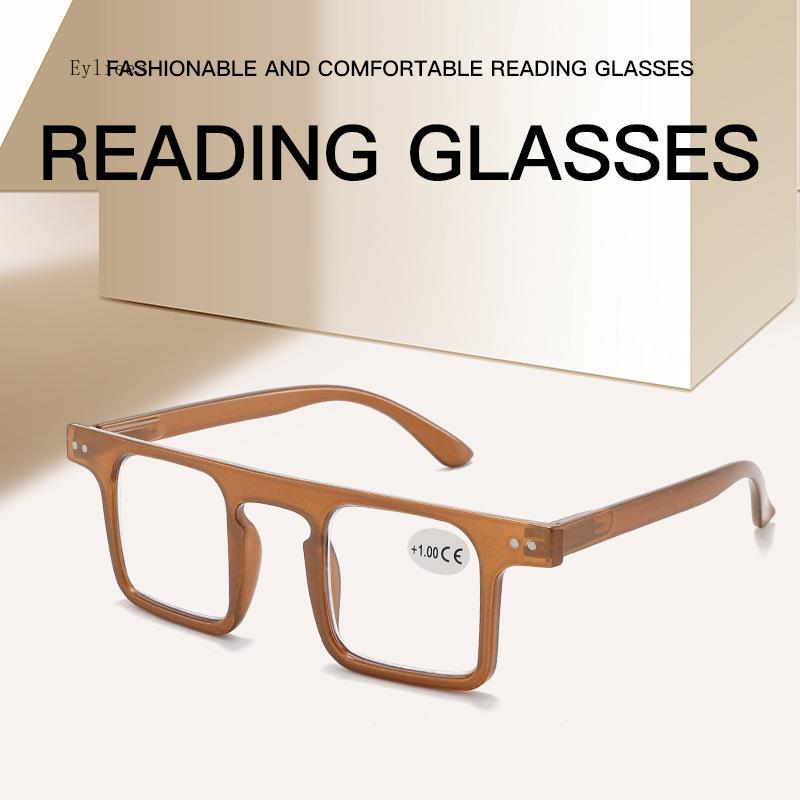 Neue Blaulichtfilter-Lesebrille für Herren und Damen, quadratischer Rahmen, hochwertige klassische Lesebrille, Brillengestell für Herren