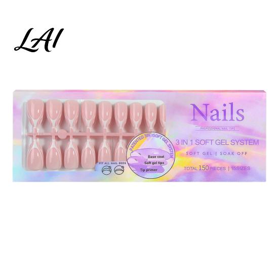 Whitening Nail Wraps 150PCS Stickers French Style Polish Set Versatile Easy Home Manicure Kit Multi-Sized Full Cover Smooth DIY Manicure for Women