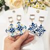 [Y]1PC Oriental Floral Clay Cutters Geometric Tile Pattern Molds For Polymer Earring And Jewelry DIY