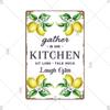 Retro Tin Sign Kitchen Rules  Food Iron Painting Wall Art Metal Vintage Plaque Metal Posters for House Home Dinning Room Decor