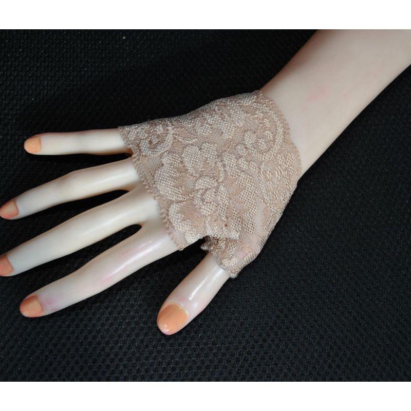 

New Arrival Women s Lace Lace Half Finger Gloves Sun Protection Gloves Driving Non Slip Half Finger Gloves Skin color One size