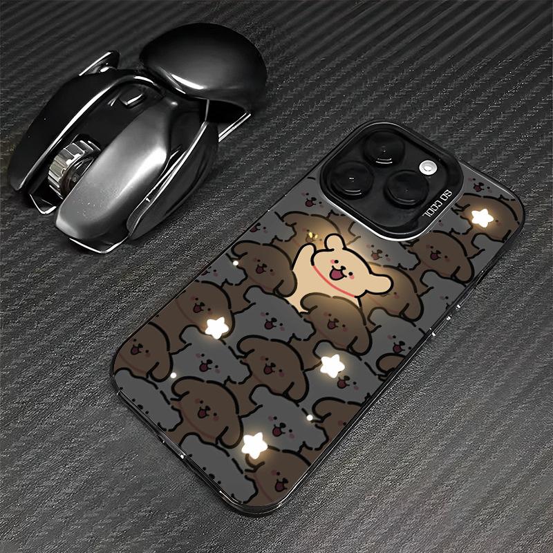 Glowing Puppy for Apple 17/16pro Cute 15/14 Fun IPhone Ne11 Phone Case Xsmax