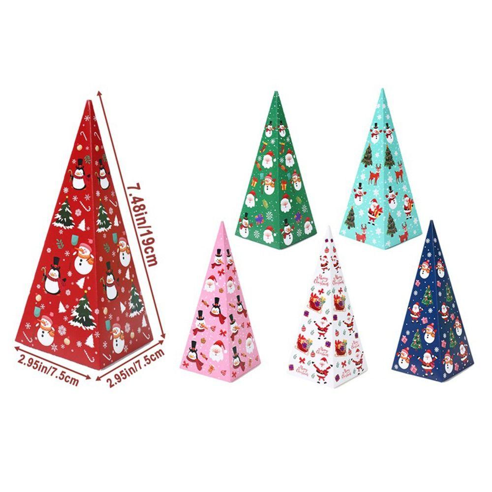 Triangle Shape Christmas Triangle Boxes Ornament Design Decorative Box Xmas Candy Gift Box Candy Box Gift Packaging
