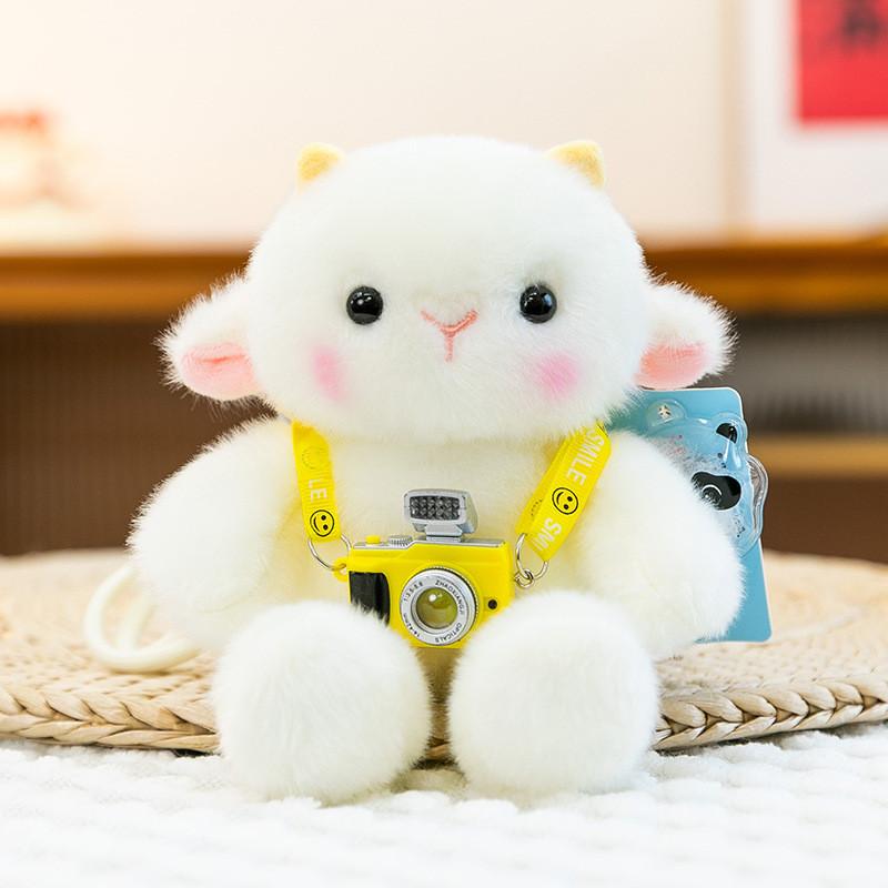 Plush Sheep Desk Companion Toy With Pp Cotton Fill For Office Stress Relief And Decor