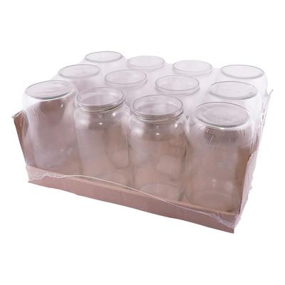Bouteille en verre à large ouverture AS ONE, 1000 ml, Lot de 12 / 3-8408-05