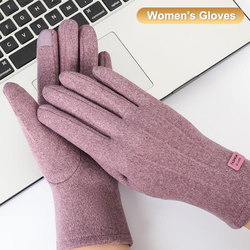 Women Men Winter Thick Plush Gloves Fashion Warm Suede Outdoor Guantes Lady Touchscreen Driving Gloves Sports Cycling Mittens