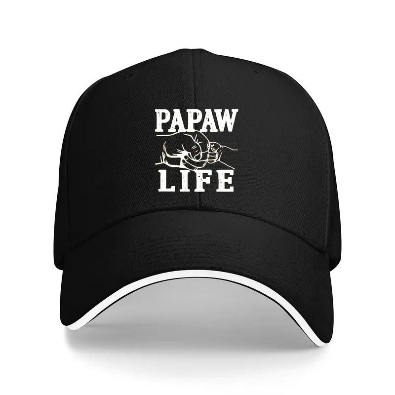 

Papaw Life Fist Bump Graphic Baseball Cap Polyester Adjustable Snapback Trucker Hat Outdoor Casual Headwear One Size