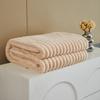 Solid Colour Three-dimensional Stripes Drawstring Rabbit Hair Cover Blanket Winter Soft Warm Double Layer Thickening Cover Blanket