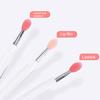 5Pcs Silicone Nail Art Brush Lint-free Mirror Powder Applicator Multifunctional Makeup Applicator Brush for Lipstick Eyeshadow Sequins