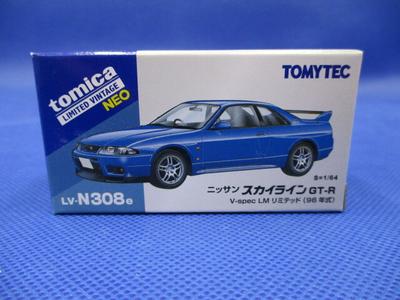 Tomica Tomytec Limited Vintage Neo Nissan Skyline LM Limited Champion Blue 1996 Model 1/64 LV-N308e GT-R V-spec