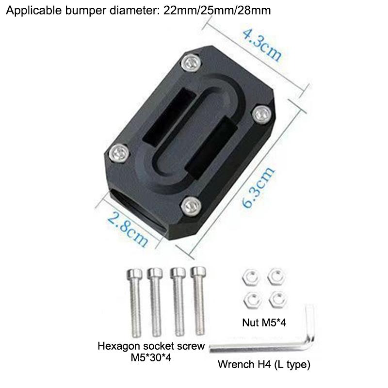 2Pcs Fit For 22/25/28Mm For Engine Bumper Guard Blocks Decorative Block Crash Bar Motorcycle Engine Guard Protector