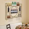 Wall Mounted Iron Wine Rack,Gold Wine Bottle Shelf 100*15*80cm Applicable Bottles Within 10cm for Home and Commercial