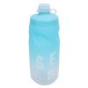 Cycling Water Bottle 650ml PP5 TPE Leak Proof Squeeze Water Bottle with Silicone Dust Cover for Outdoors Sports Fitness Running Gradient Blue White