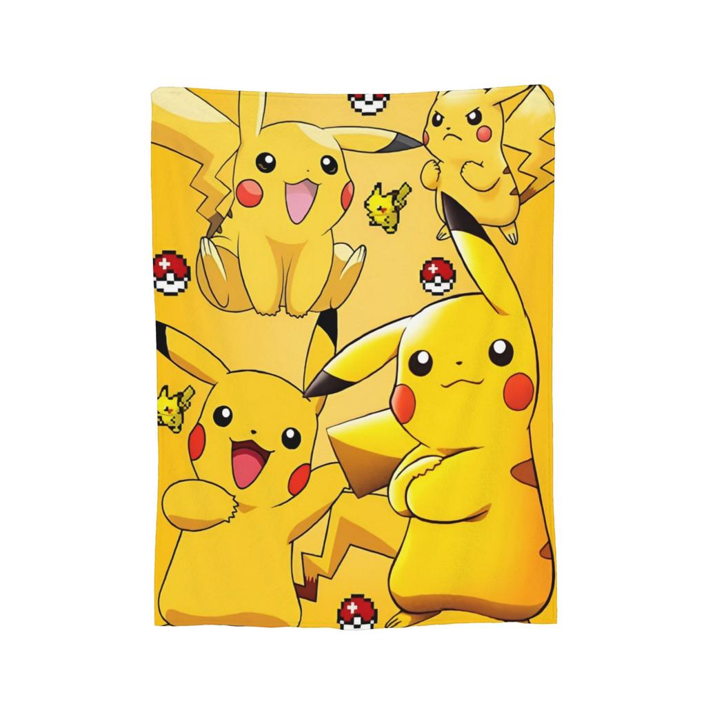 Pokemoned Coral Fleece Plush Throw Blankets Charmander Charmeleon Charizard Blanket for Bedding Couch Warm Plush Thin Quilt,