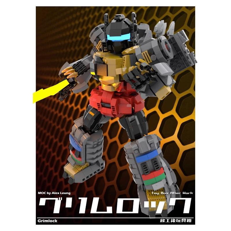 Transforming Mecha Steel-lock Robot Assembled Building Block Model Mecha Small Particle Toy