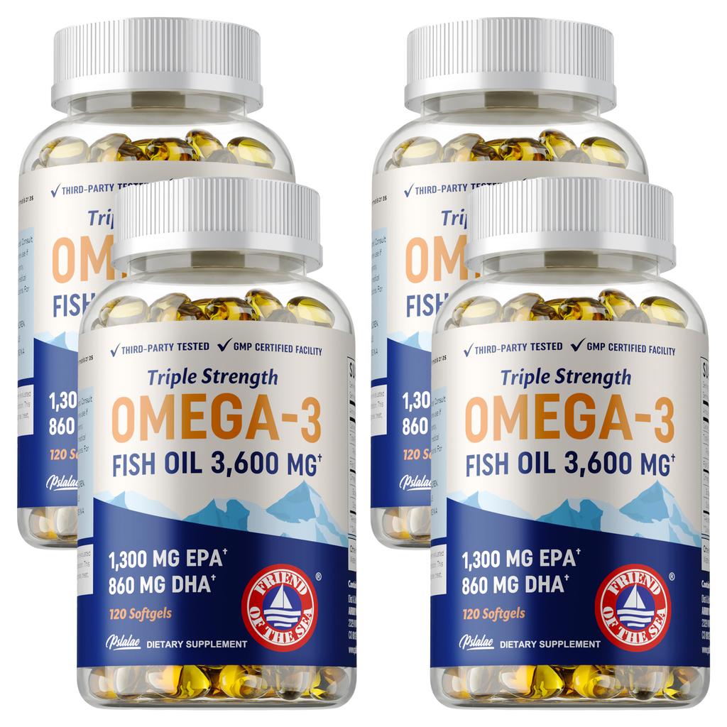 Capsules d'huile de poisson concentrée des grands fonds, contenant des suppléments nutritionnels doubles EPA et DHA, adaptées aux adultes.