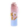 Cartoon Letter Printed Lovely A-Z 750ML Water Bottle Large Capacity Drinking Cup Portable Outdoor Sports Water Cup Children Gift