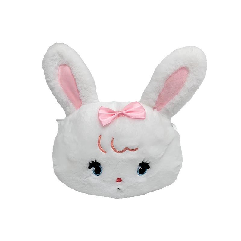 Plush Bunny Bag For Kids Cute Animal Character Kids Coin Purse For Daily Use