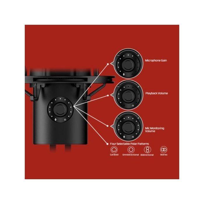 Microphone USB - HYPERX - Quadcast 2 - Couleur Gris (Frost) - Compatible PC/Mac - Commandes locales