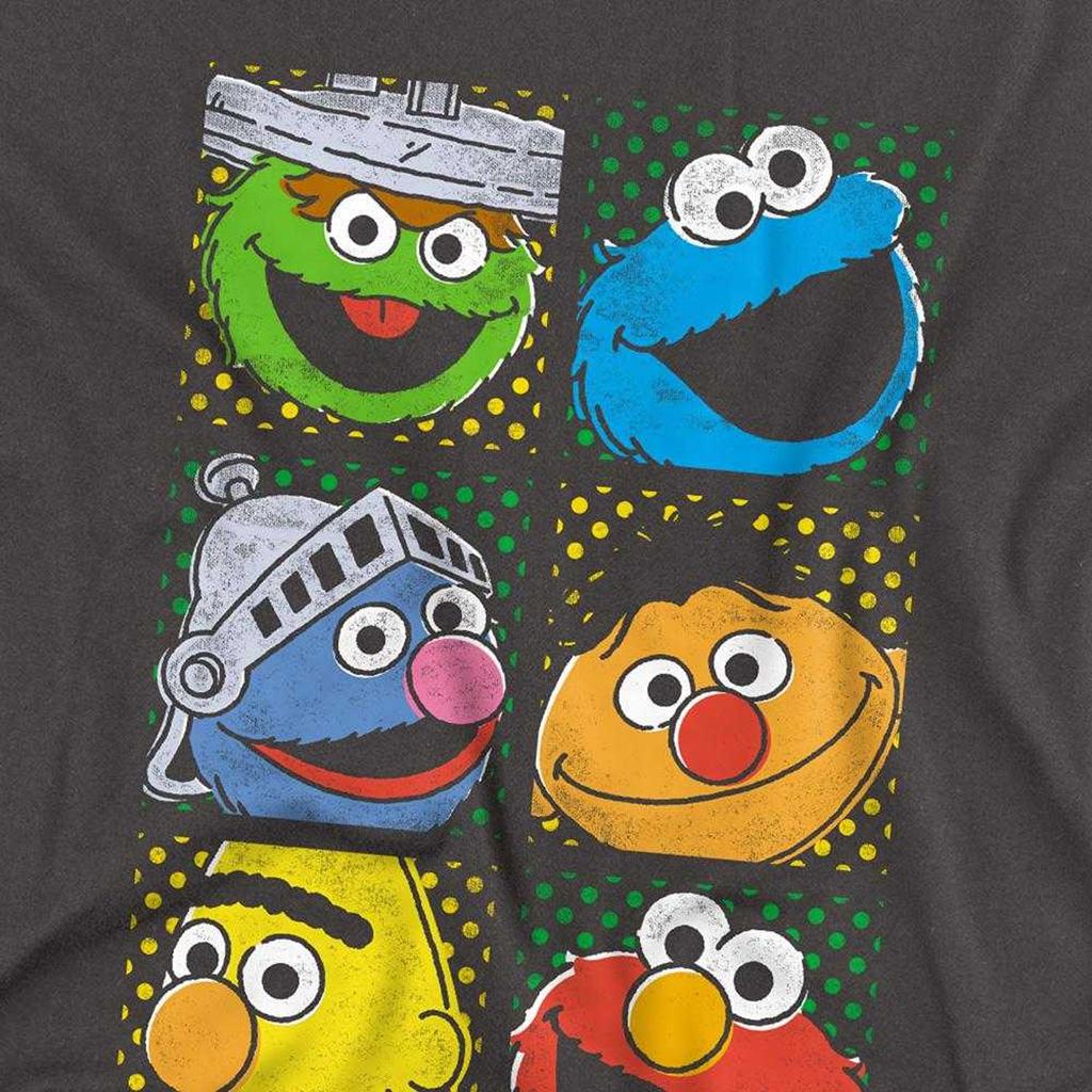 Sesame Street Unisex Adult Heads Square Long-Sleeved T-Shirt